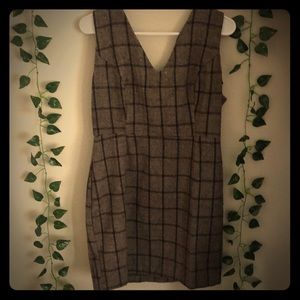 Brown Plaid Dress